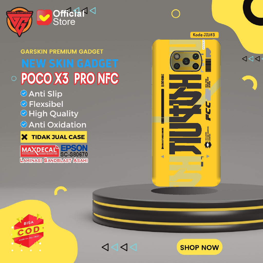 Garskin POCO X3 NFC PRO Skin Gadget Premium Motif G isi 2pcs