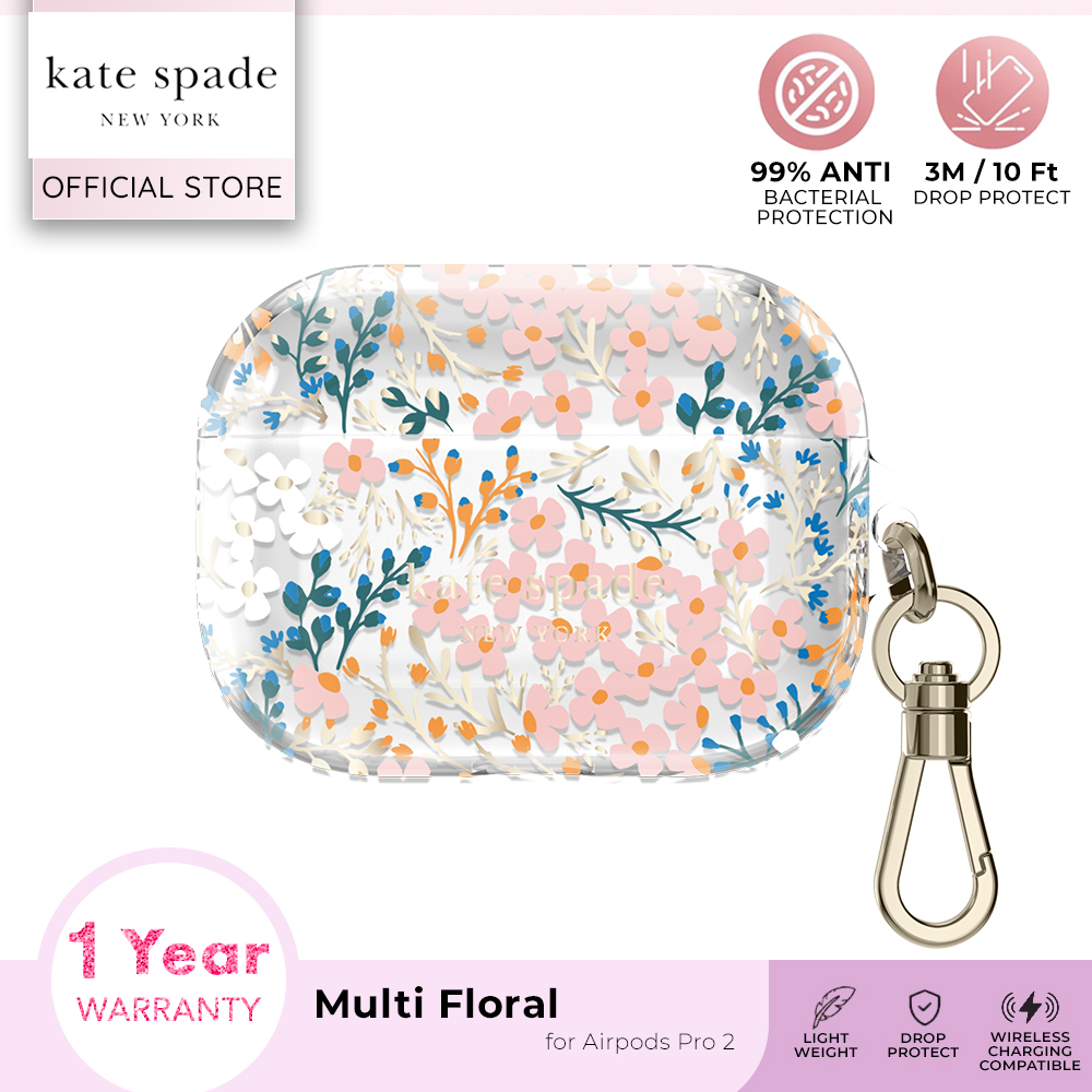 Kate Spade Case Airpods Pro 2 / 2nd Gen / Pro 1 - Multi Floral Premium Casing