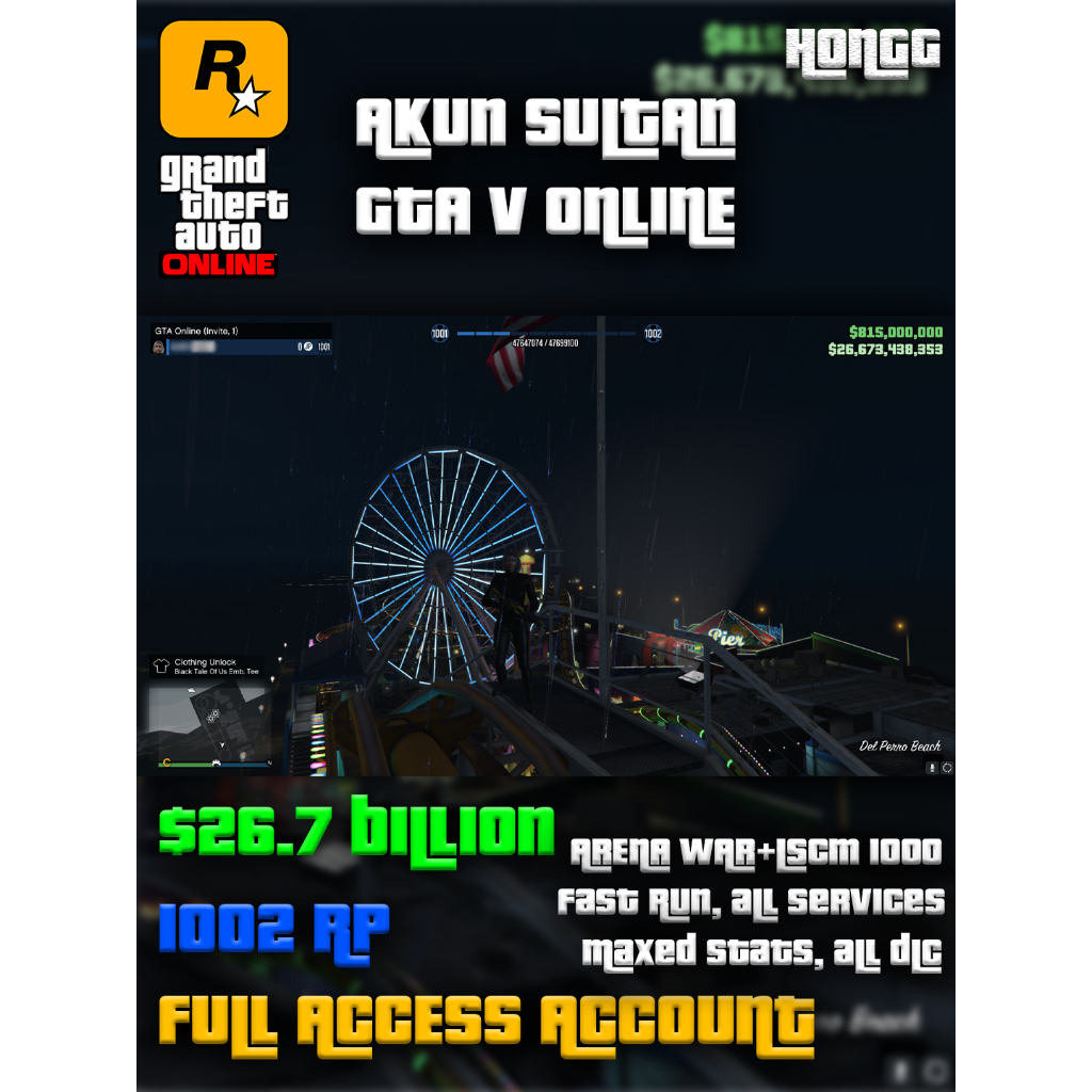 $26.7 Billion AKUN SULTAN GTA V ONLINE (SC)