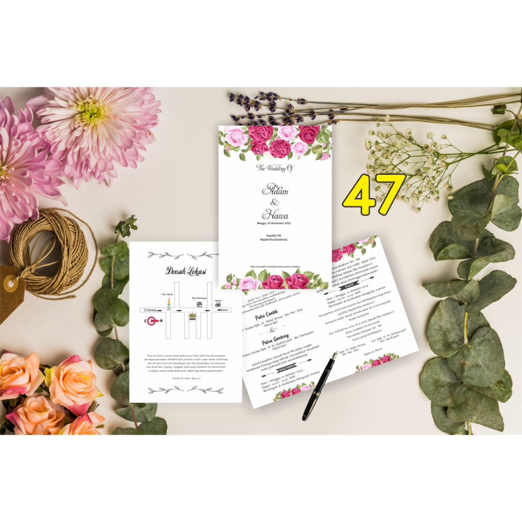 UNDANGAN PERNIKAHAN  VINTAGE  (foto)  Tanpa Minimal Order*  elegan, Murah, Proses  satu hari jadi, Tebal, Banyak Gratisnya-47