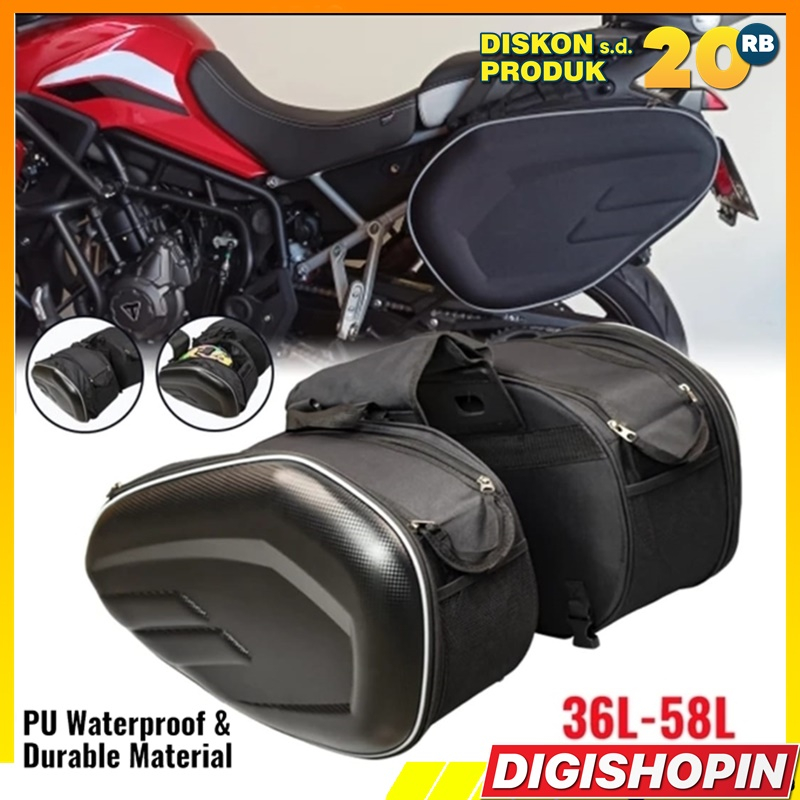 Box Touring Tas Motor Touring Tanpa Bracket Motor Side Saddle Bag / Tas Motor Besar / Tas Motor /