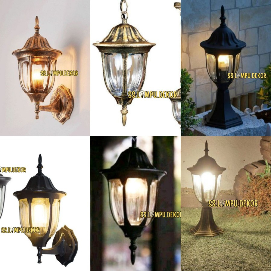 LAMPU DINDING OUTDOOR MINIMALIS/ LAMPU TAMAN KLASIK/ LAMPU TEMPEL/ LAMPU PILAR IMPORT