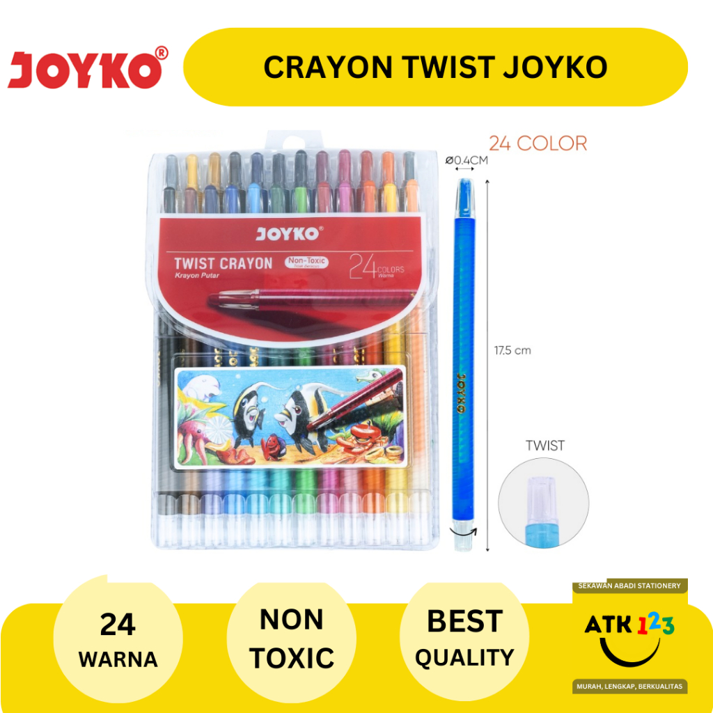 

Twist Crayon Merk TiTi Set 24 Warna