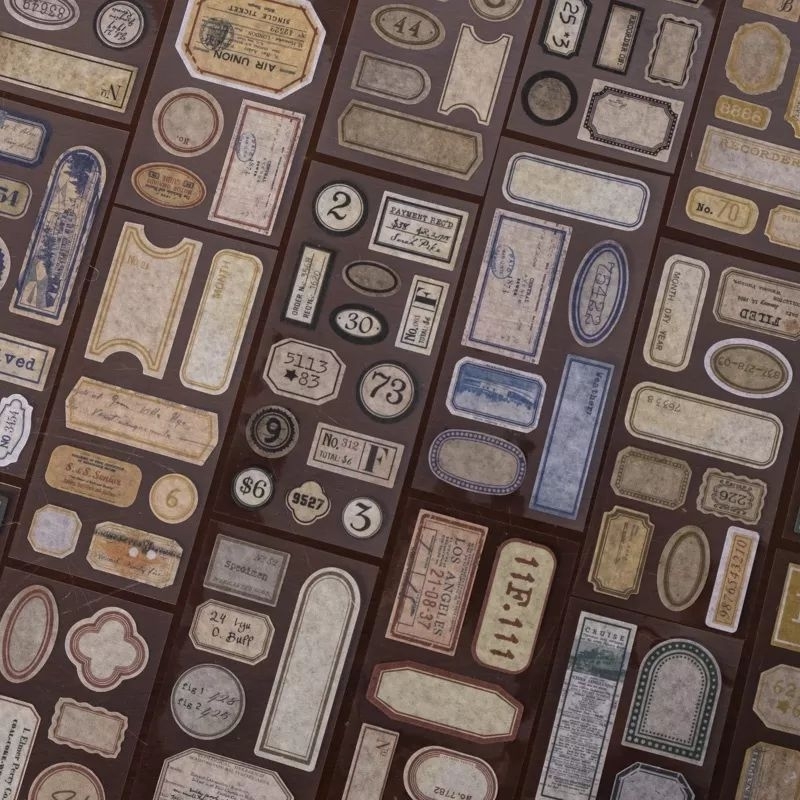 

LABEL VINTAGE STICKER (5 LEMBAR/PACK)