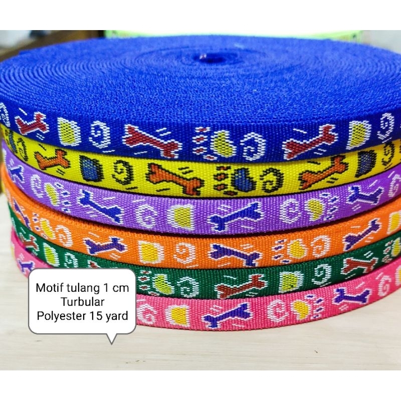 Tali webbing Motif Tulang 1cm