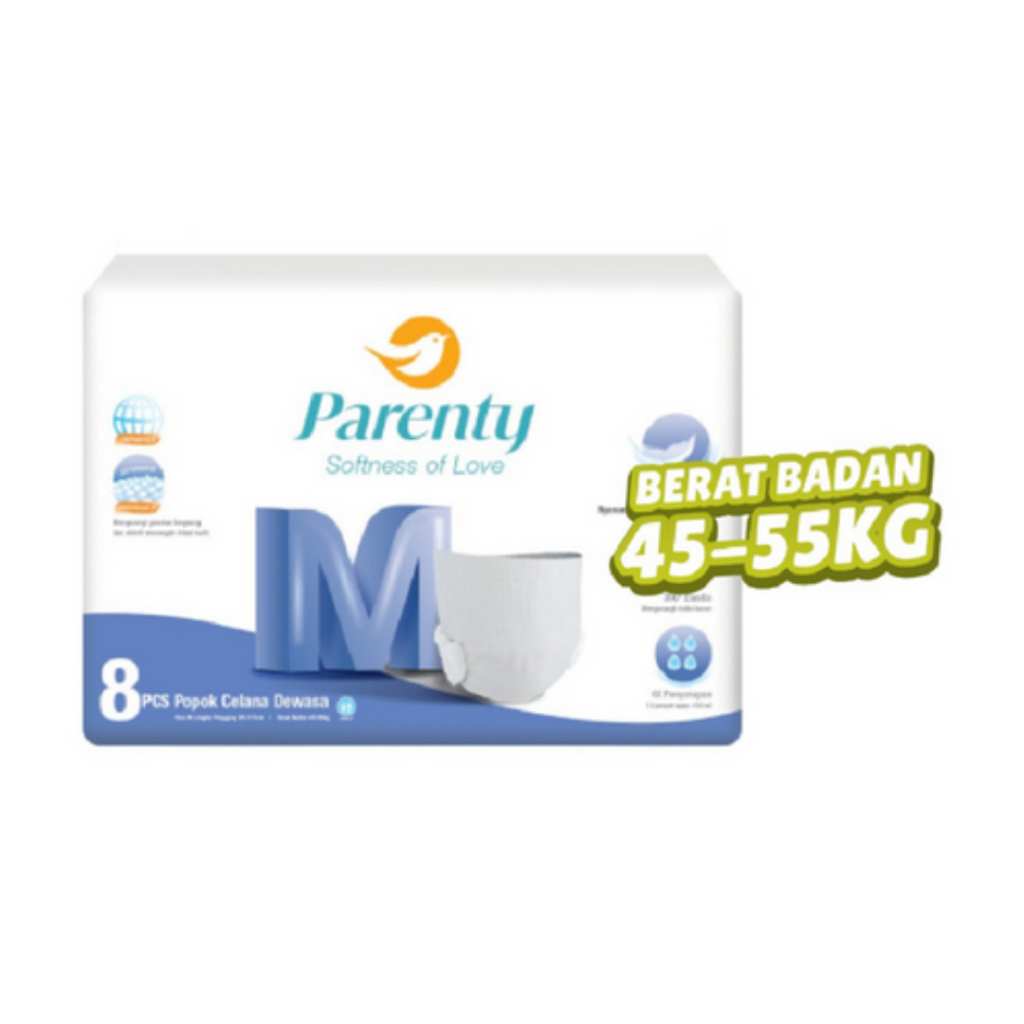 PARENTY POPOK DEWASA CELANA ADULT DIAPERS M 8 PANTS DIAPERS