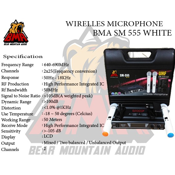 MIC WIRELESS BMA SM 555 WHITE EDITION