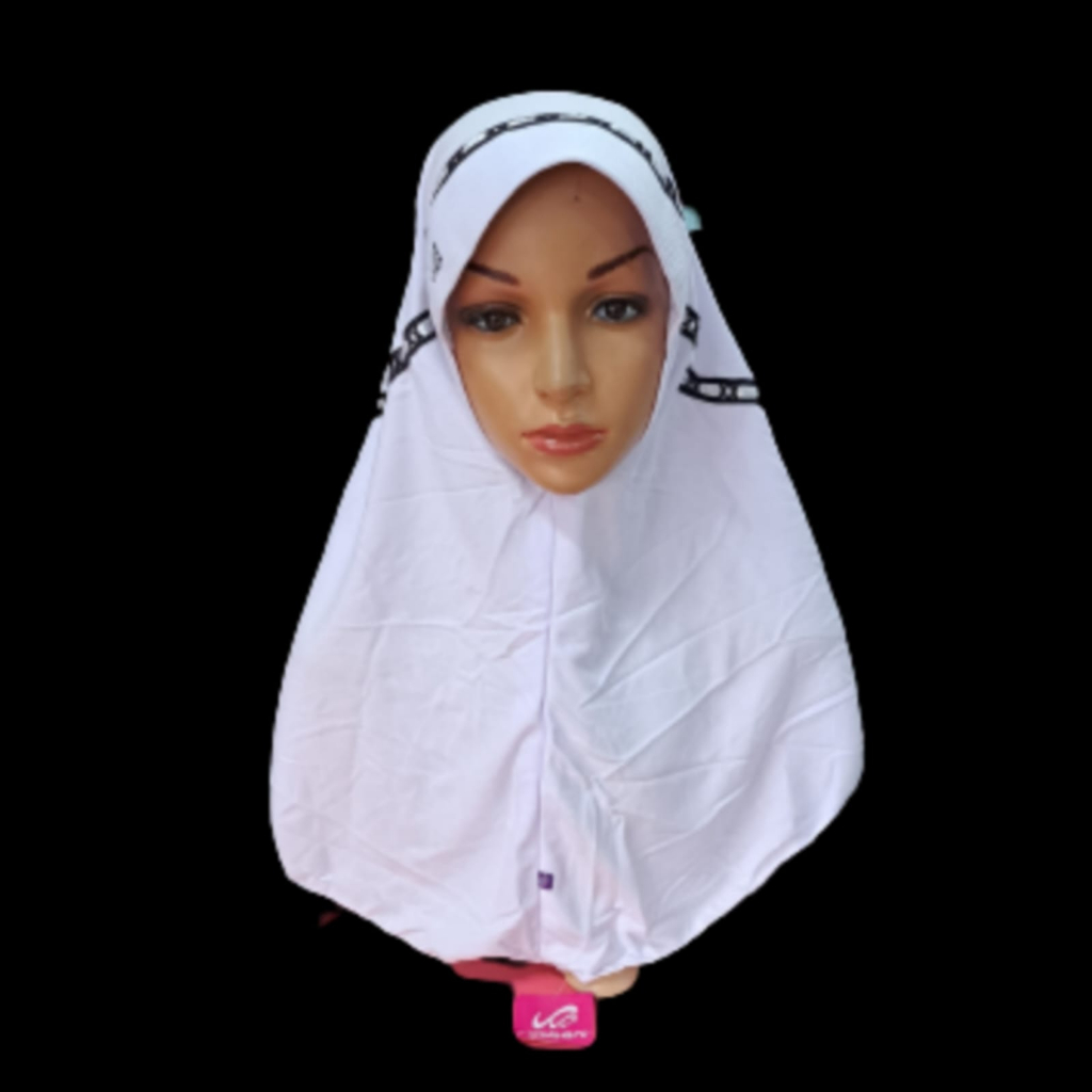 (HANYA UK S ) KERUDUNG SEKOLAH HEMY( RENDA WARNA) RABBANI