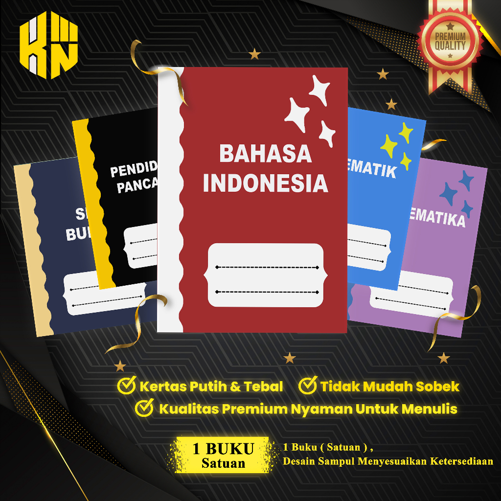 

KEN.IND - Buku Tulis Sekolah Custom MATA PELAJARAN Isi 1 Pcs 50 Lembar/ Buku Tulis Sekolah/ Buku Tulis Anime/ Buku Aesthetic/ Buku Catatan