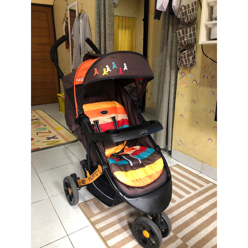 preloved stroler pliko milano orange