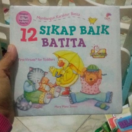 Buku anak preloved hardcover second bekas 12 sikap anak baik batita