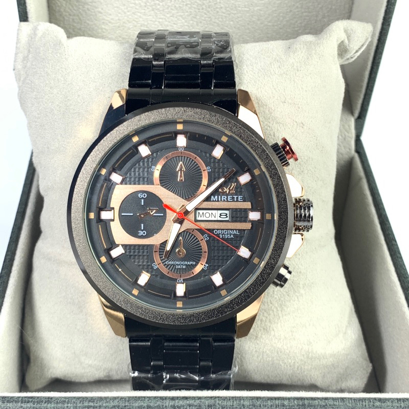 MIRETE ORIGINAL WATCH - Jam Tangan Pria Sport Mirete Original 9195A Bahan Stainless Analog Tanggal H
