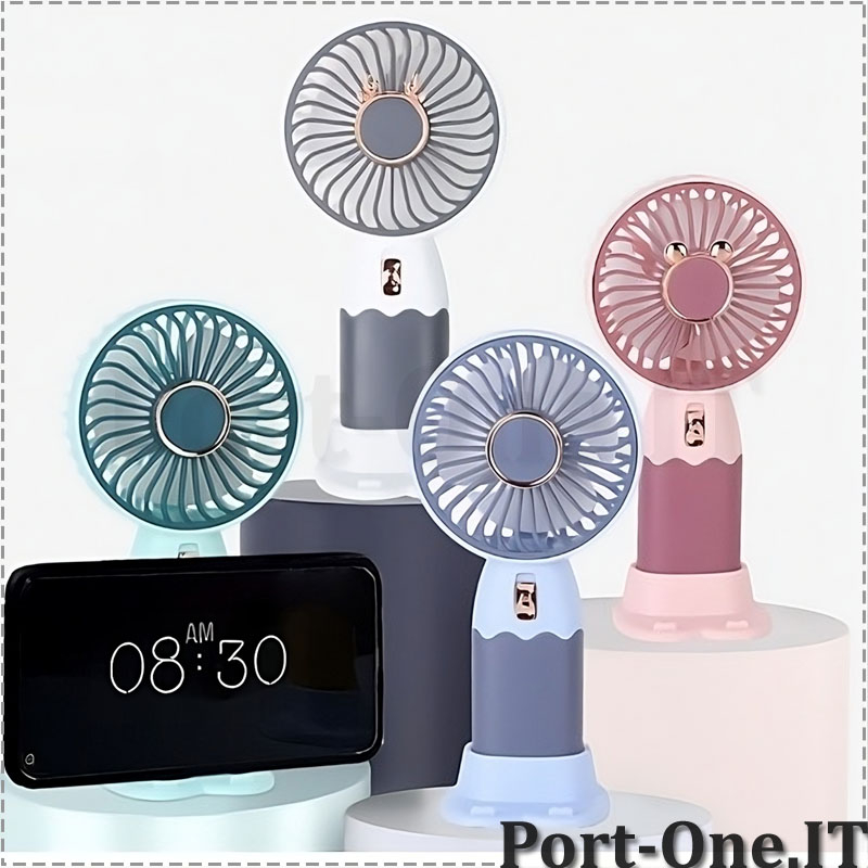 Kipas Angin Mini Holding Stand Holder Phone Rechargeable Portabel ZB088