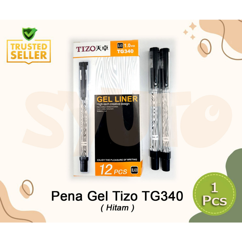 

(1pcs) Ballpoint / Pulpen / Bolpen / Pen Gel TIZO TG340 1.0mm HITAM