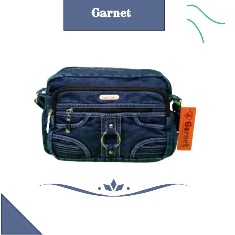 TAS SELEMPANG WANITA TAS SELEMPANG SLING BAG  JEANS TAS JEANS WANITA ORIGINAL GARNET®