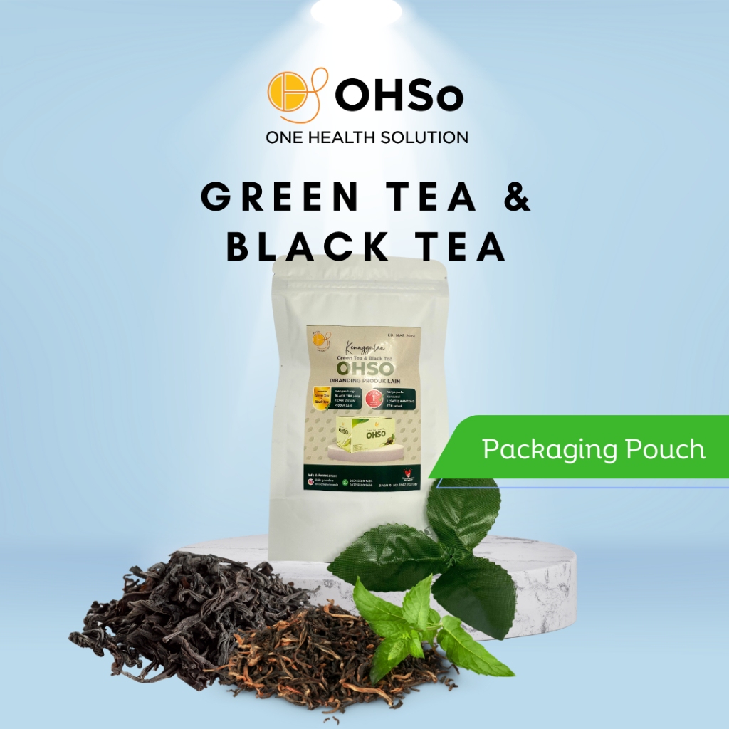 ★Shukera★ black tea & green tea - teh detox OHSo kemasan pouch