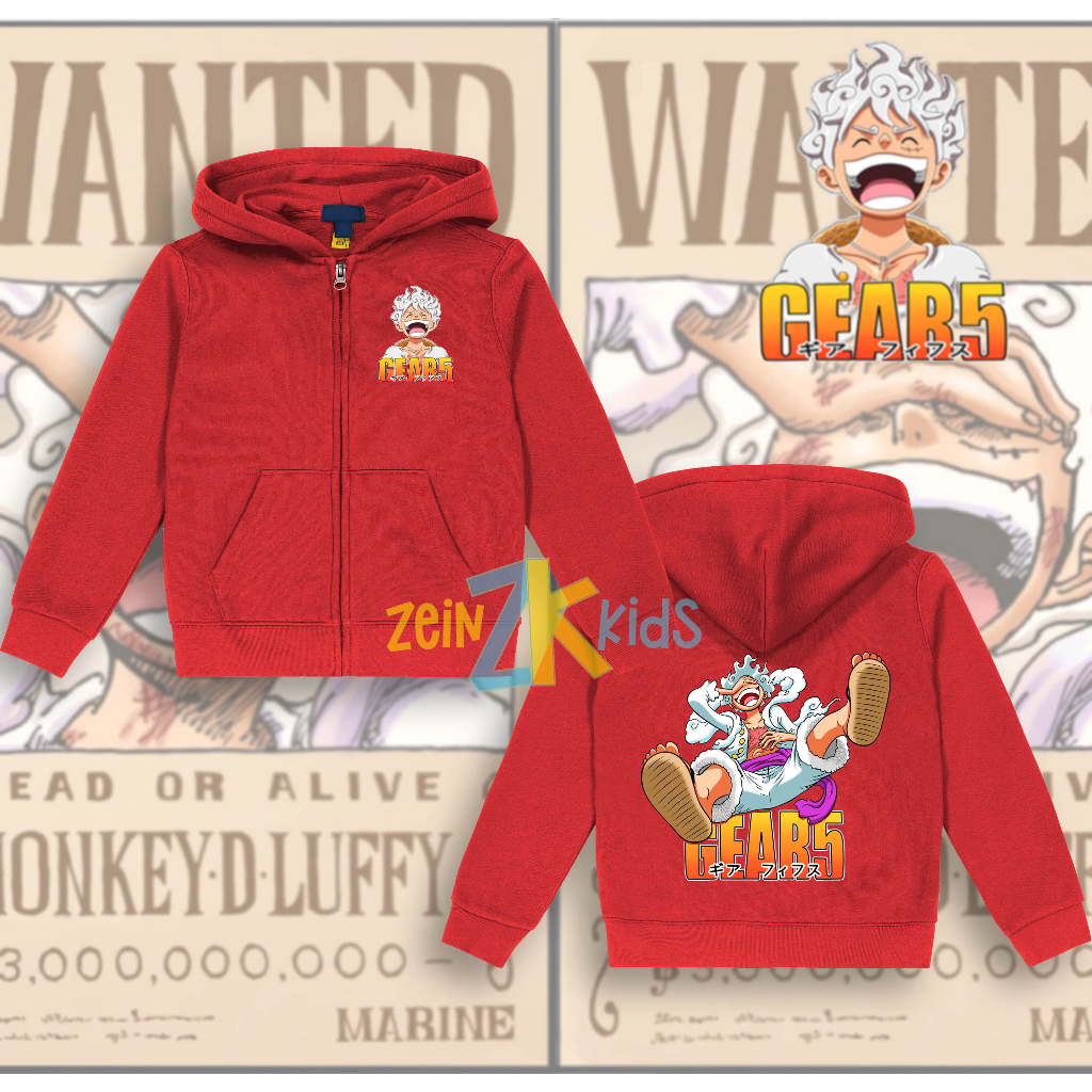 Hoodie Anak One Piece Luffy Gear 5