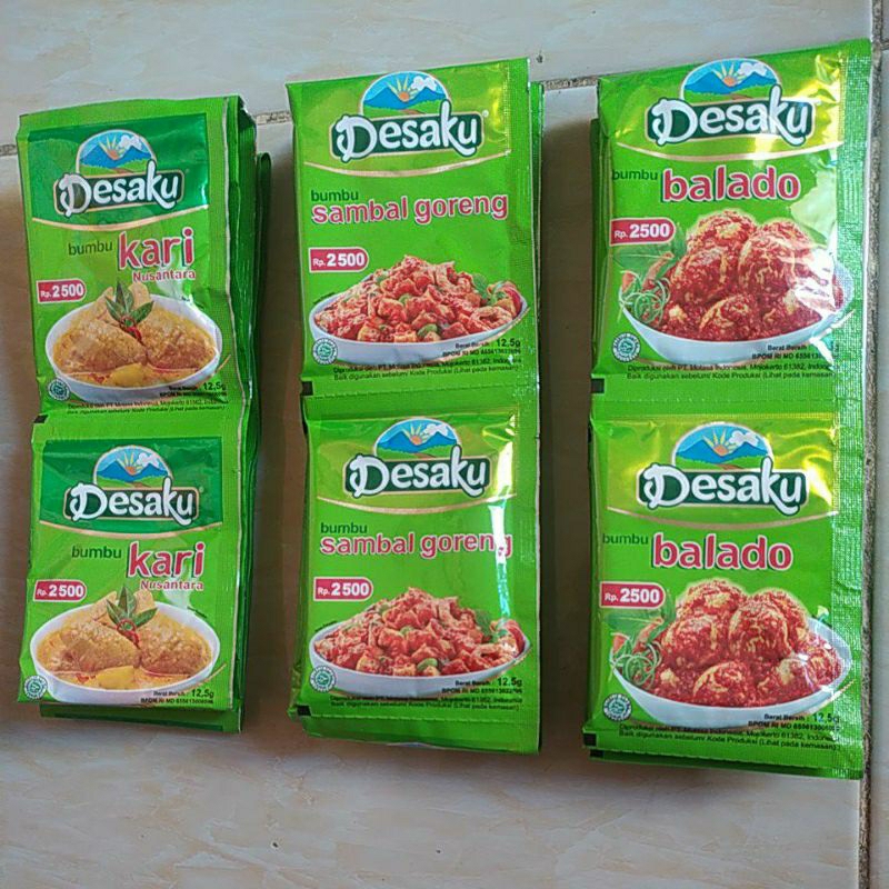 

Desaku bumbu instant 12.5g, isi3