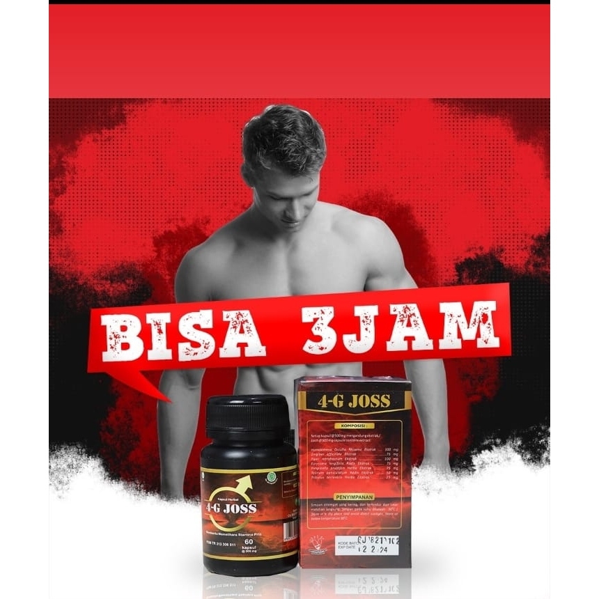 TERVIRAL DAN TERLARIS Jamu Kuat 4G JOSS Kapsul Herbal (20 KAPSUL) Suplemen Kesehatan Pria Dewasa / K