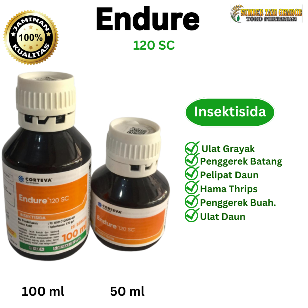 Insektisida Endure 120 SC Mengedalikan Ulat, Penggerek Batang, Pelipat daun