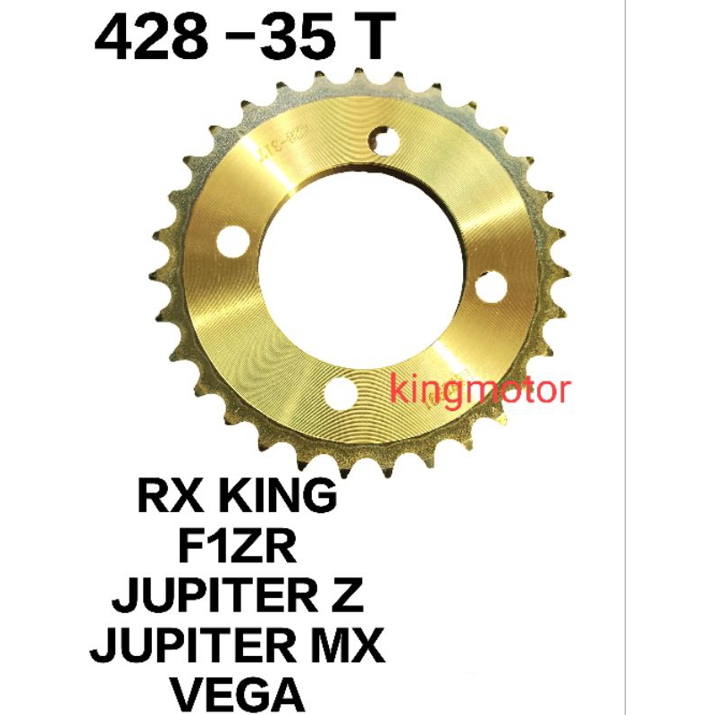 GIR BELAKANG GER GEAR GIGI TARIK BELAKANG GOLD EMAS 35T 35 T RXKING RX KING FIZR F1ZR JUPITER Z MX V