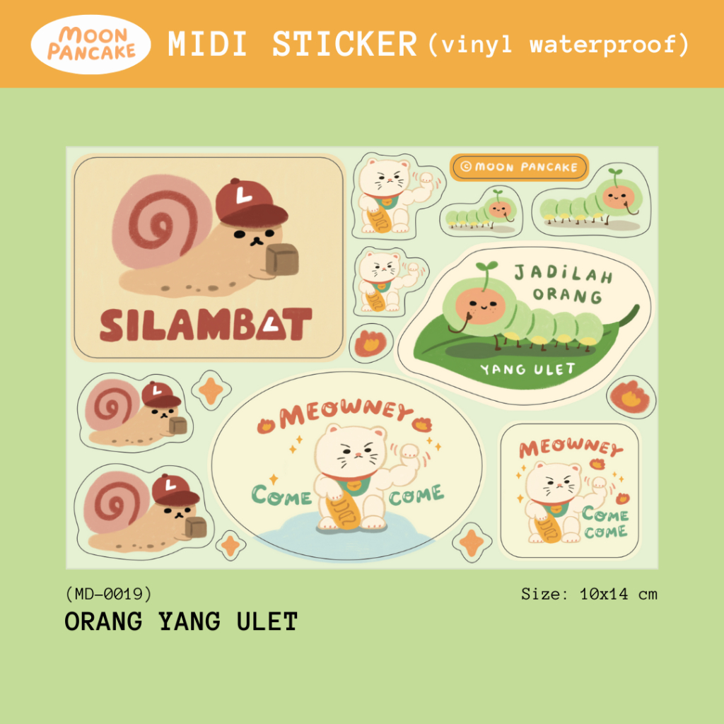 

Moon Pancake Midi Sticker Kehidupan Series - Orang yang Ulet