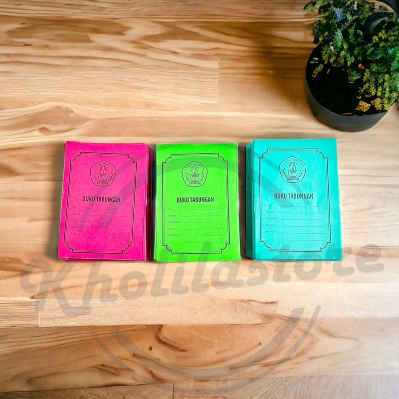 

(50 pcs) Buku Tabungan Kecil Warna Polos Murah