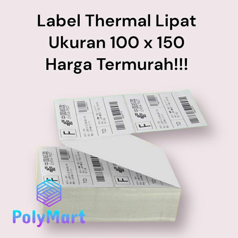 

Label Thermal kotak/lipat 100x150 isi 500pcs