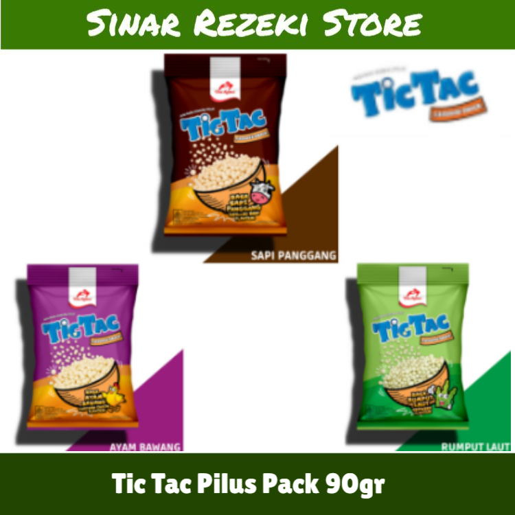 

tic tac pilus 90g / tictac sapi panggang / tictac ayam bawang/ pilus / tictac