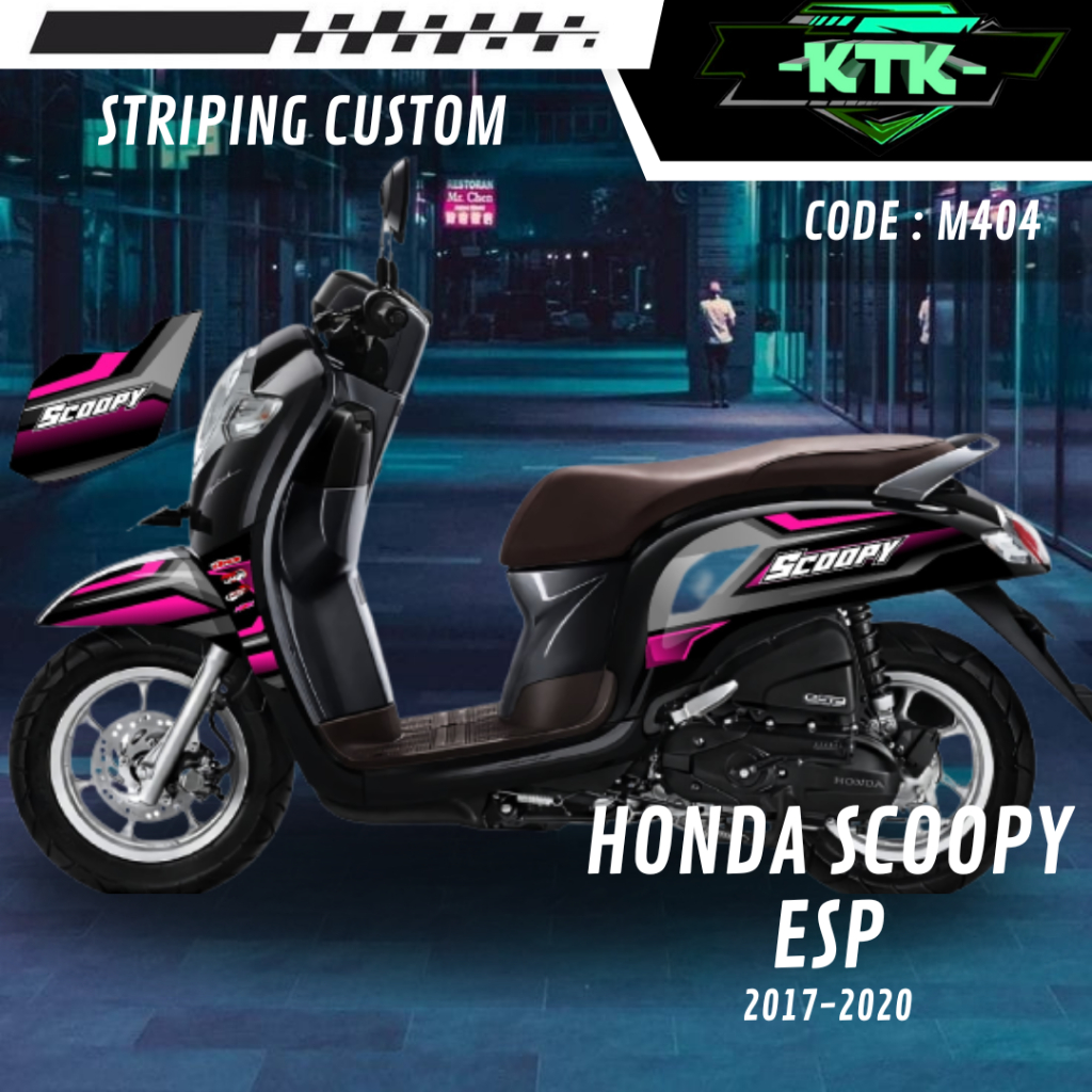 Lis Stiker List Sticker Striping Variasi Les Aksesoris Pelindung Bodi Logo Emblem Motor Honda Scoopy