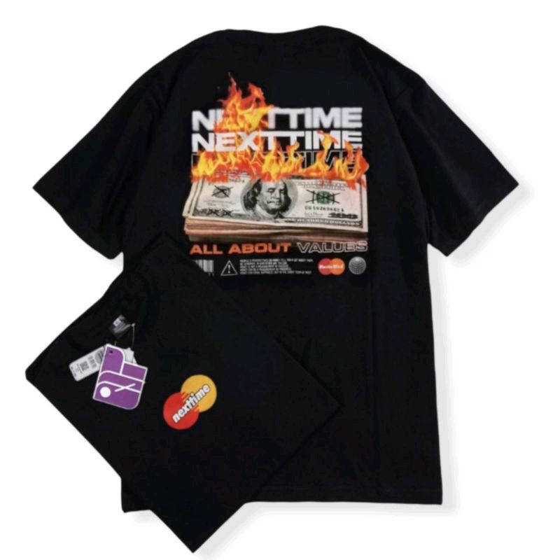 Kaos Distro Original / Tshirt Distro / Kaos Pria / NEXT TIME Dollar