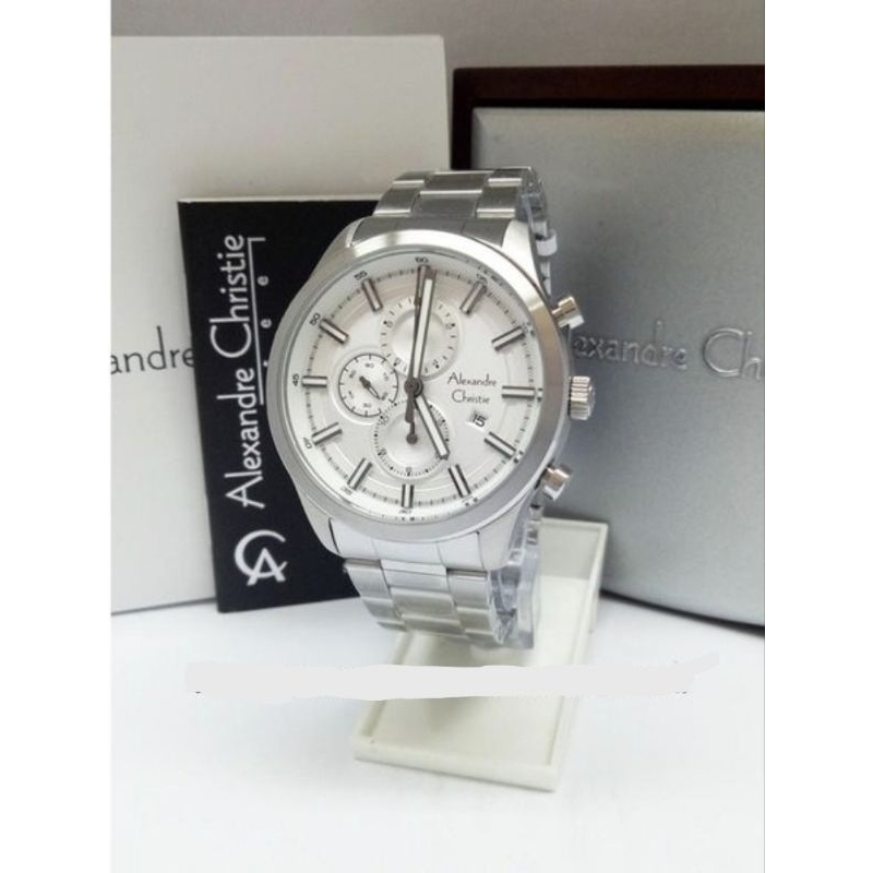 Jam Tangan Pria Alexandre Christie AC6516  silver Original