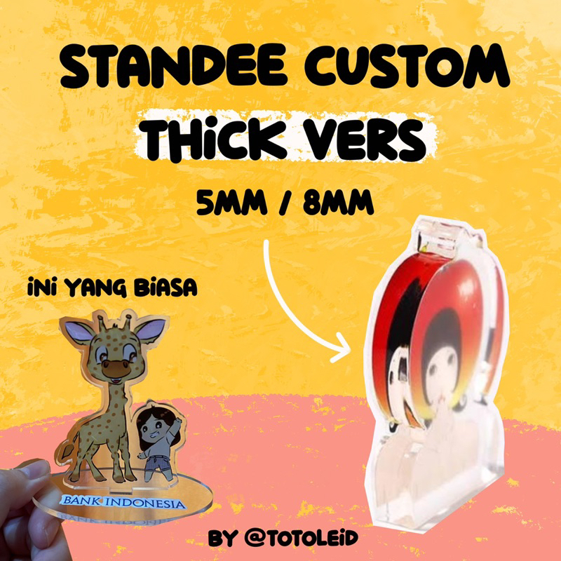 

standee custom tanpa kaki tebal 5mm 8mm by totole_id