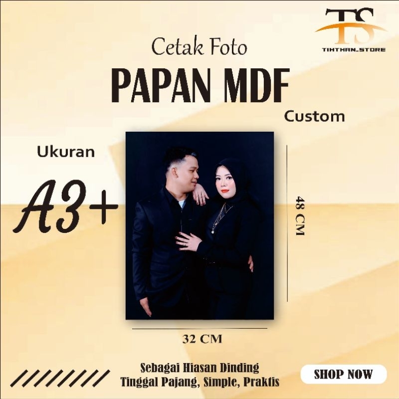 CETAK FOTO - MEDIA PAPAN MDF ukuran A3+