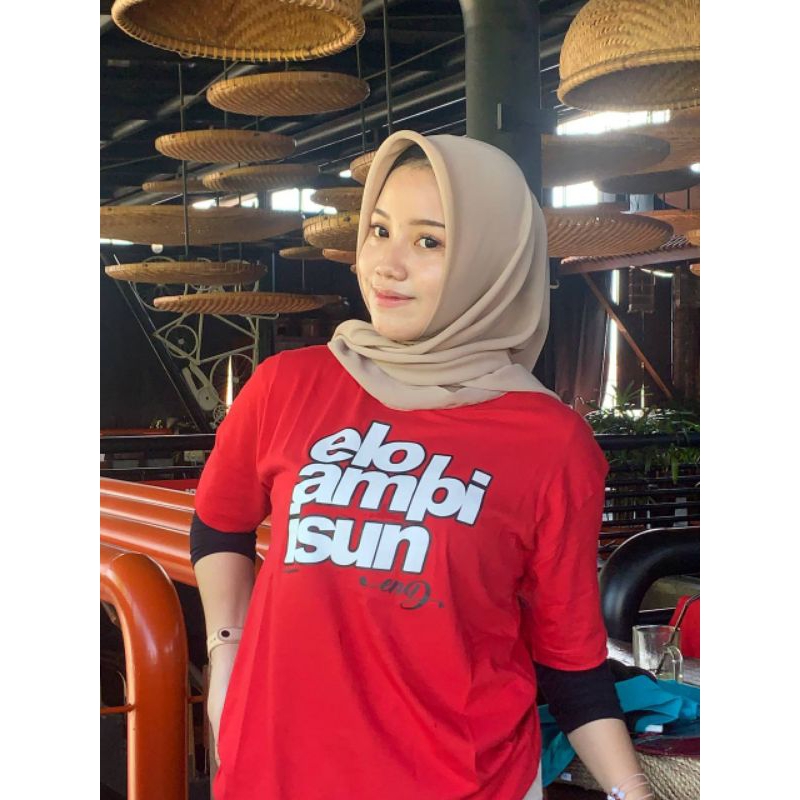 Kaos Osing Deles/Kaos Warna Merah/Kaos Lengan Pendek