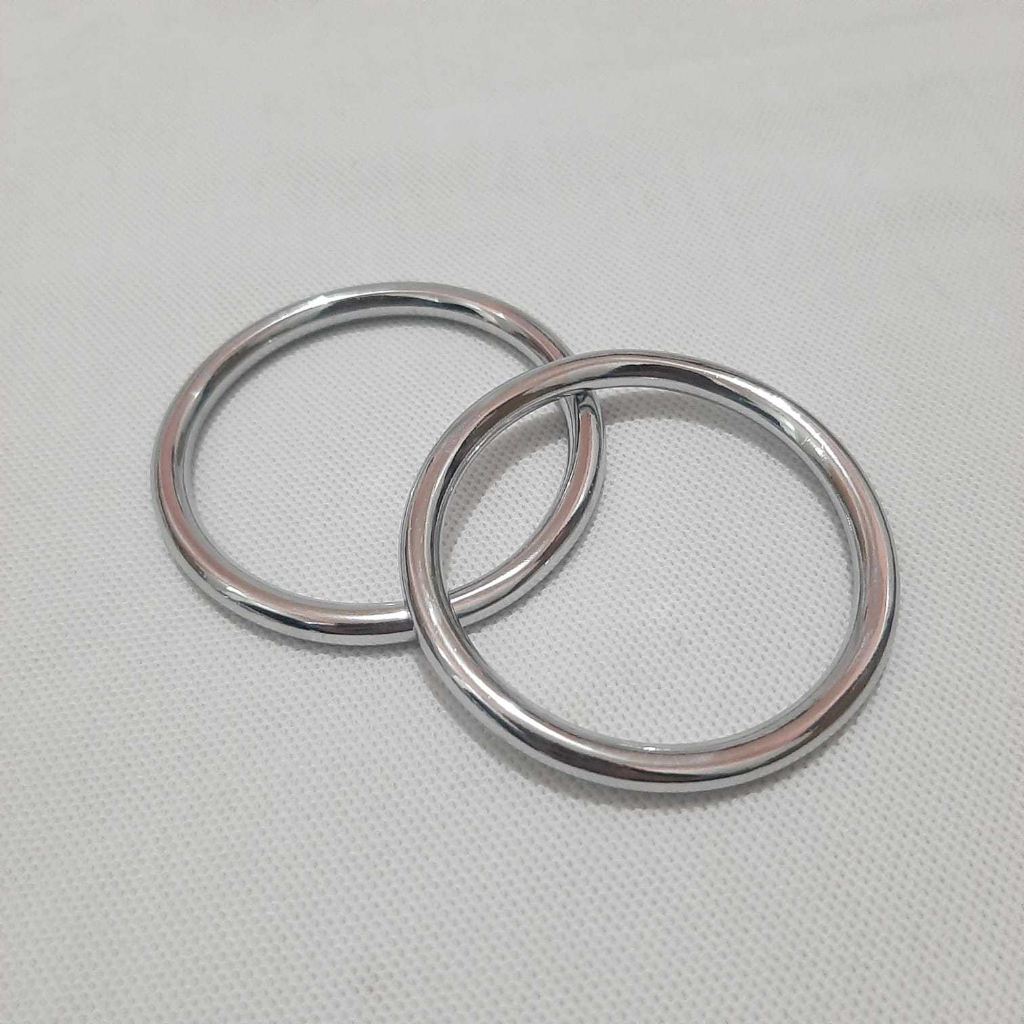 RING O BULAT BESI DIAMETER 5.0 CM PLATING RING GENDONGAN BAYI / PENGAIT CANTELAN KAIN PREMIUM TANPA 
