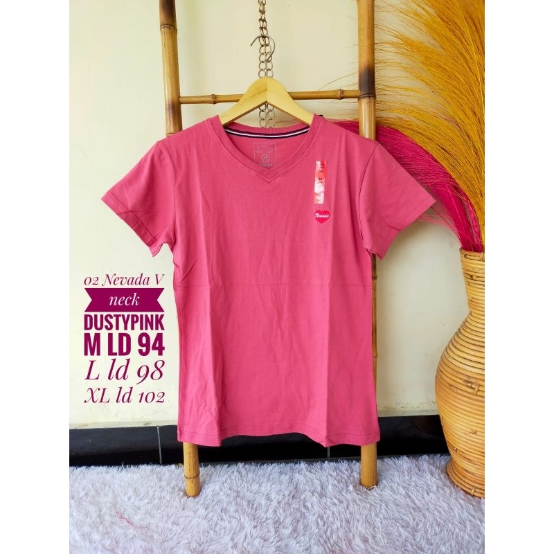 Kaos Nevada V-Neck/Kaos Nevada Wanita