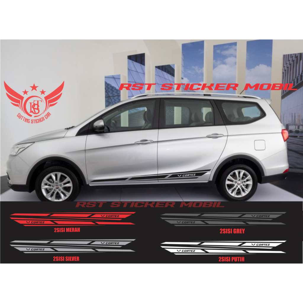 cutting sticker mobil cortez sticker stiker list bodi samping mobil wuling cortez terbaru