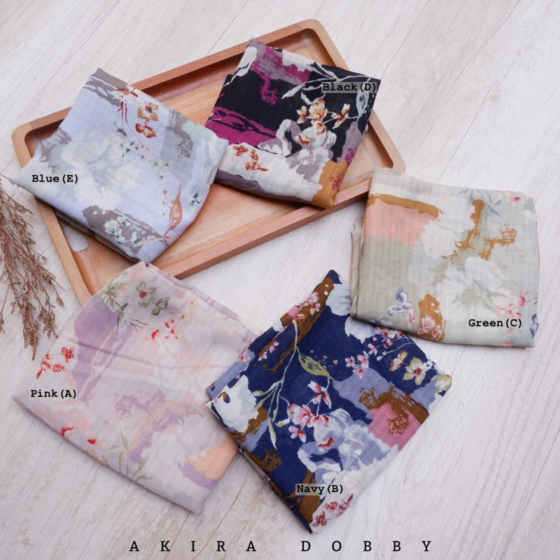 {BARU KAINNYA SAJA} HIJAB AURORA HIJAB MOTIF SEGIEMPAT UKURAN 115x115cm- AKIRA DOBBY KERUDUNG SIFON 
