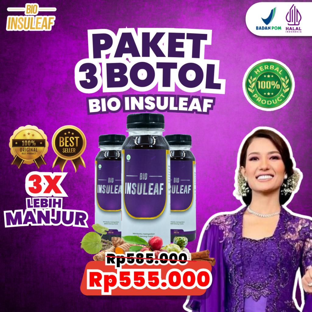 

PAKET 3 BOTOL BIO INSULEAF - BANTU TUNTASKAN DARAH TINGGI