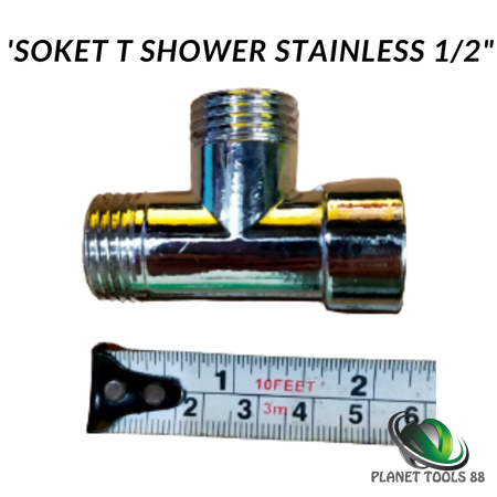 Planet88- Nepel Sambungan Pipa Tee T Shower Air Panas Dingin Stainless