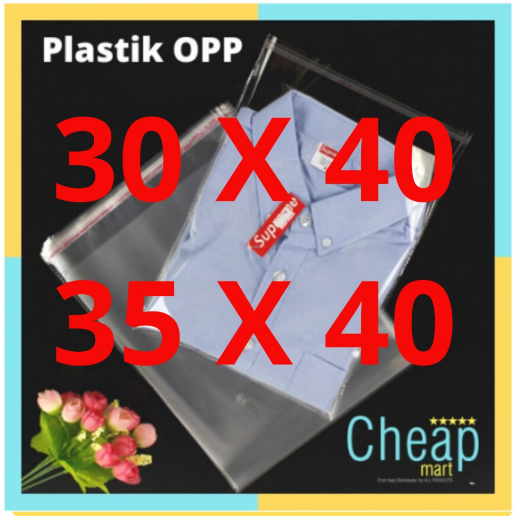 

(06) TEBAL OPP Lem Plastik Kaca Seal CELANA, JAKET, GARMENT 30 X 40 TEBAL ASLI 30MIC