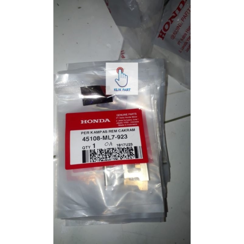 45108-ML7-923 Per Kampas Rem Cakram Honda original CS1 KWC