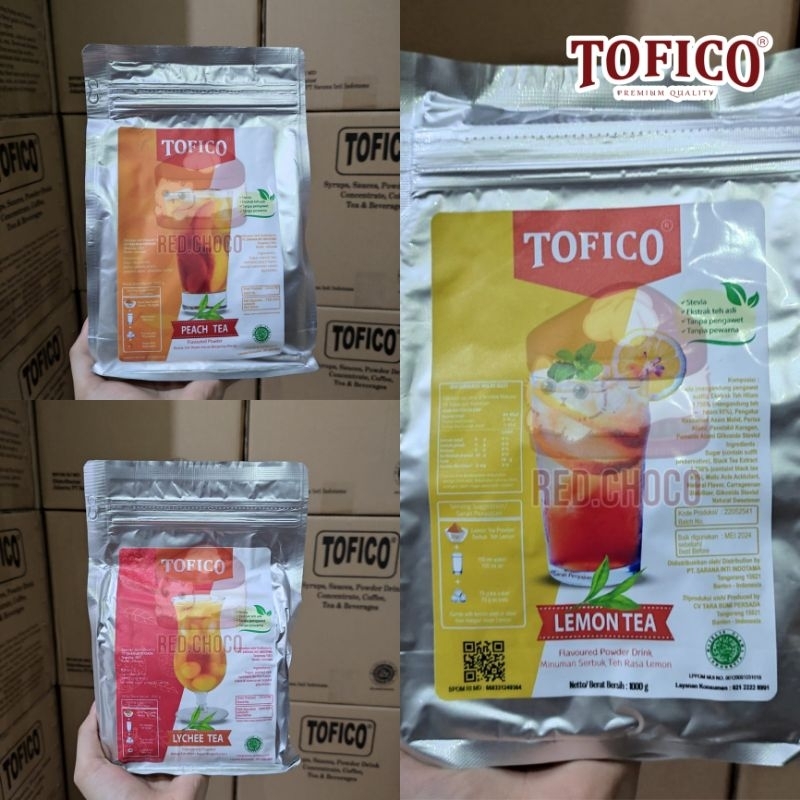 

Tofico Powder 1kg/Lemontea/Lychee(leci)/Peach/Bubuk Teh Instan Premium