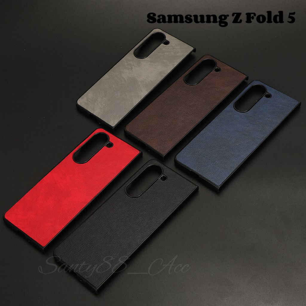 Case Leather Samsung Galaxy Z FOLD 5 Z FOLD 4 Z FOLD 3 5G Leather Flip Dual Frame Leather Case Z FOLD 5 5G Z FOLD 4 5G Z FOLD 3 5G
