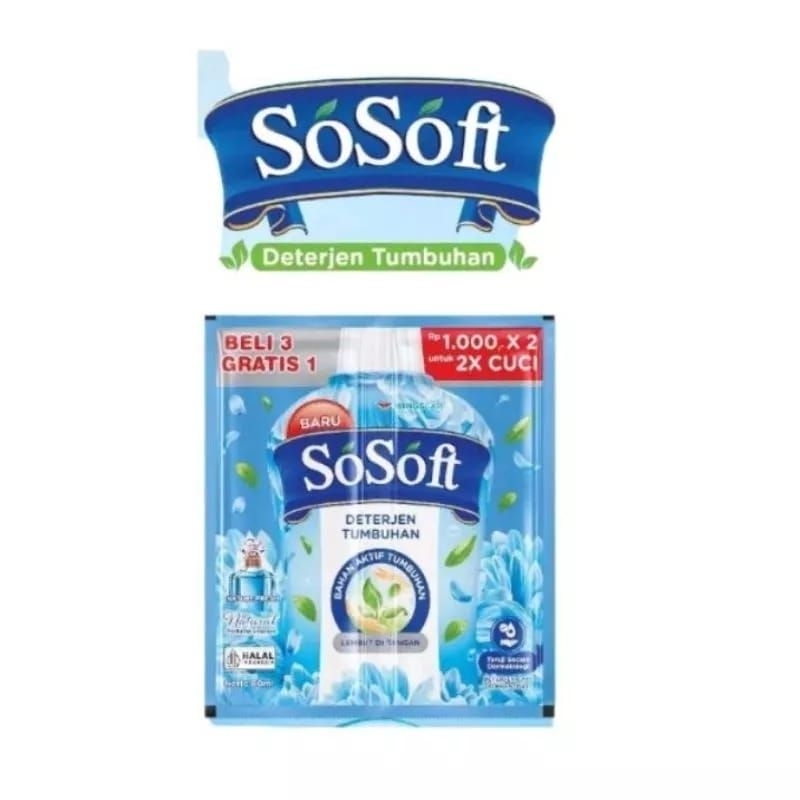 SoSoft Detergent Sachet 80 ML/Detergent Cair/Detergent Sachet