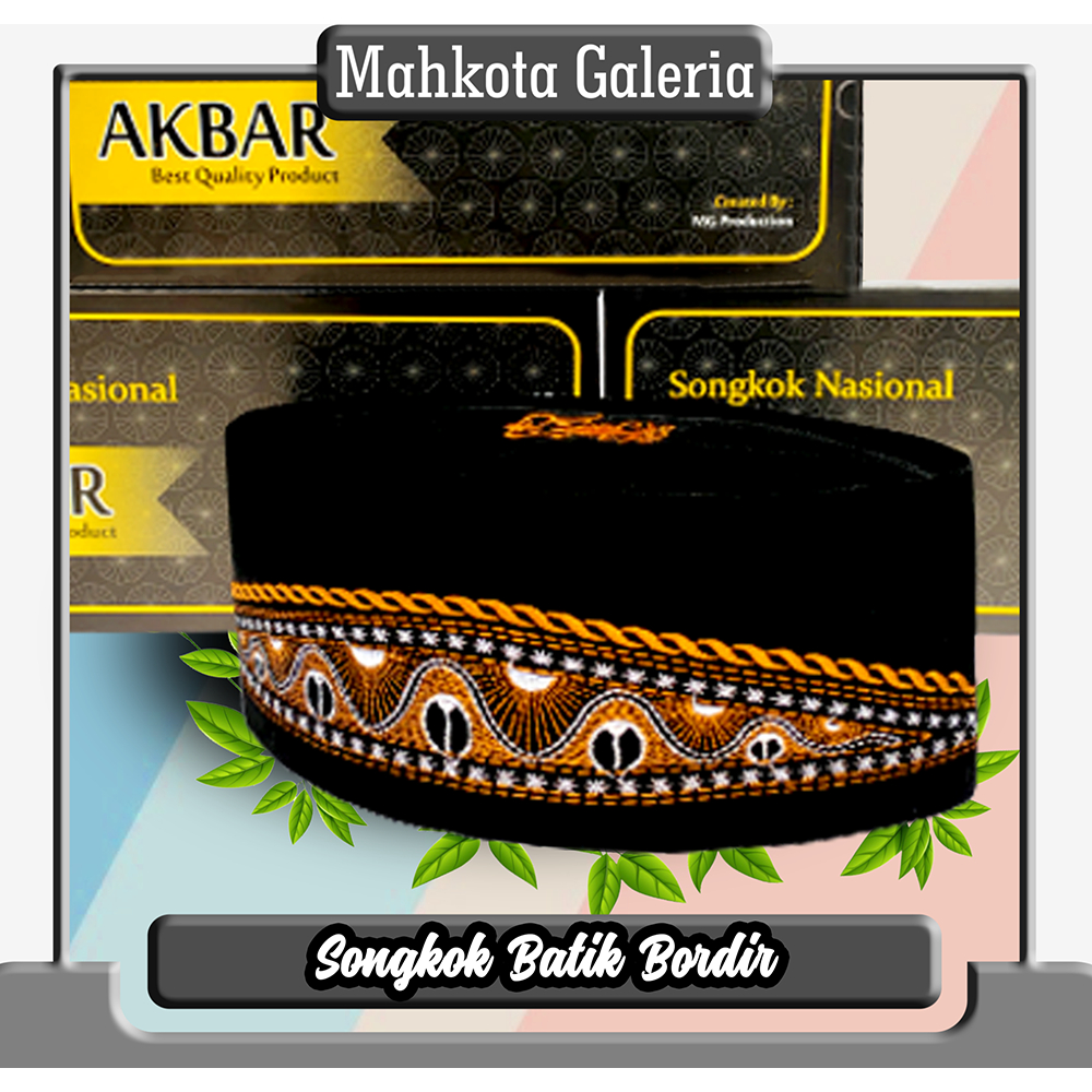 Peci Songkok BATIK BORDIR/Songkok Nasional/Songkok Nasional / Tinggi 9