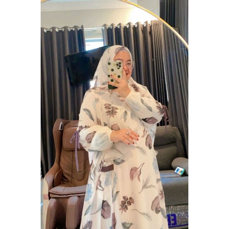 GAMIS TENA SYARI GAMIS CERUTY BABYDOLL SET SCARF JUMBO