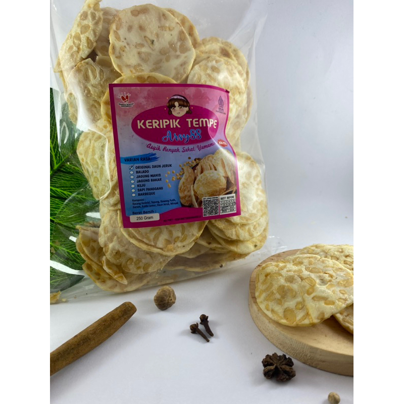 

[BEST SELLER] KERIPIK TEMPE ARSY 88 RENYAH KRISPI 250 GRAM MURAH ENAK SEHAT ORIGINAL