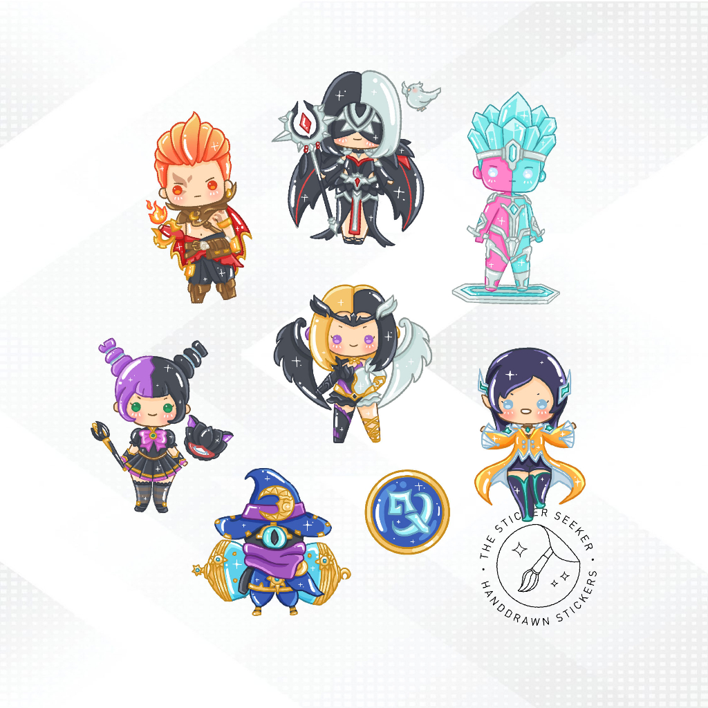 

Mobile Legends Mage Heroes Vinyl Sticker Pack (MLBB Merchandise)